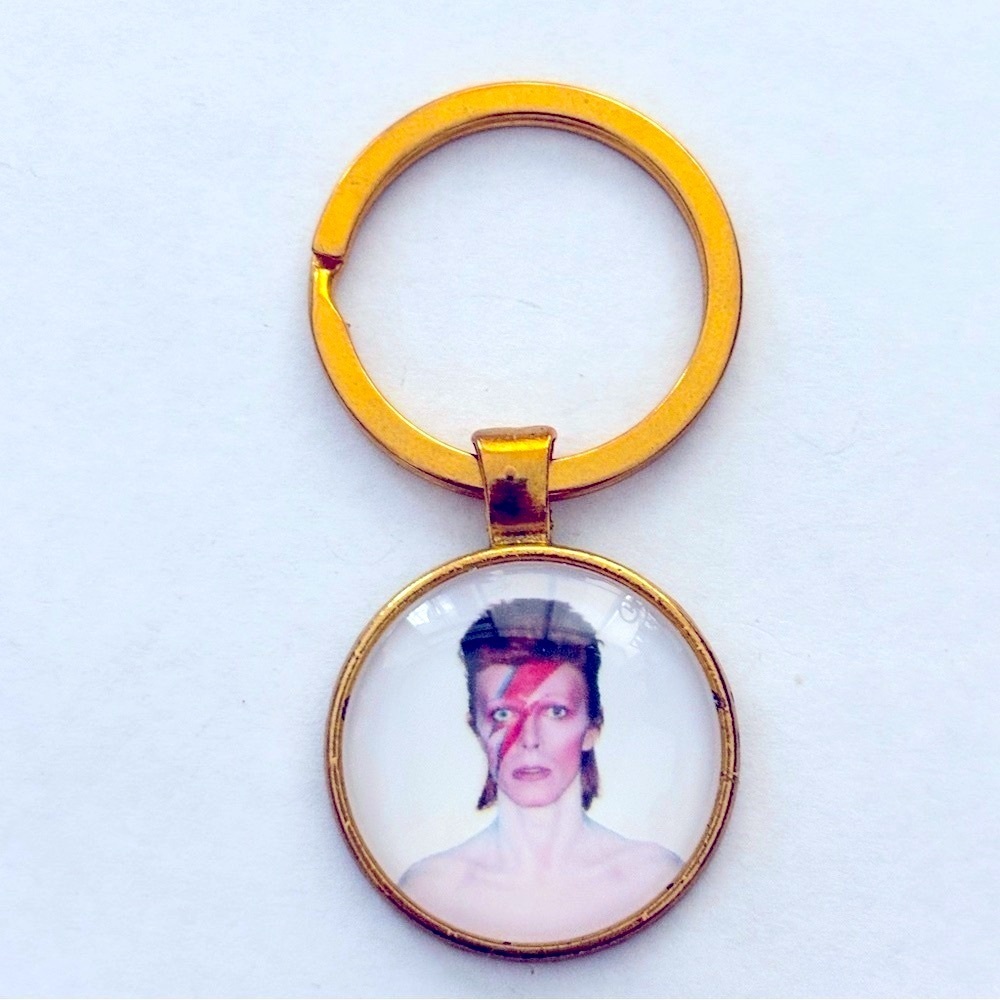 David Bowie Retro Keychain, NWT, Handmade - Picture 2 of 3